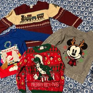 Mini Boden Kids Sweater Set - Red, Blue, Gray